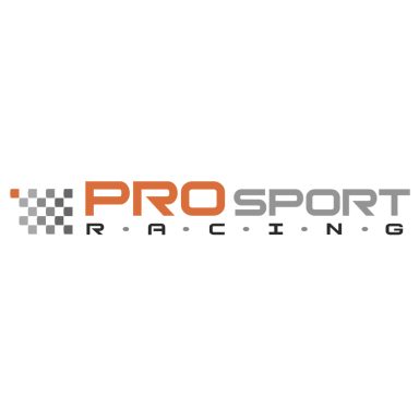 Logo von ProSport Racing mit einem Schachbrettmuster und modernem Schriftzug.